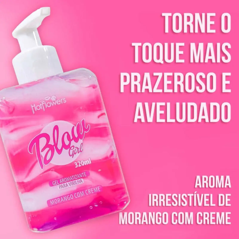 KIT 3 UNIDADES BLOW GIRL MORANGO COM CREME - 320ML