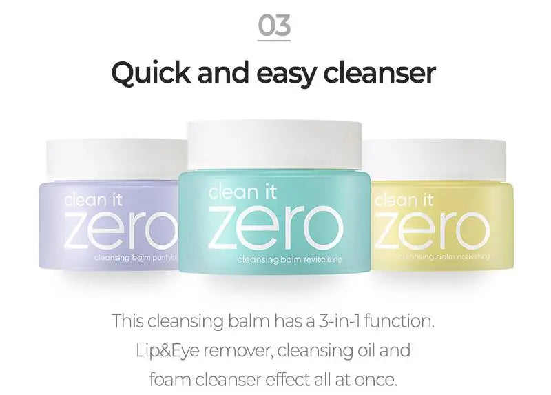 BANILA CO Clean It Zero Cleansing Balm 25ml/100ml - Demaquilante para Remover Maquiagem dos Olhos, Lábios e Rosto - Tudo em Um - Cosméticos Coreanos.