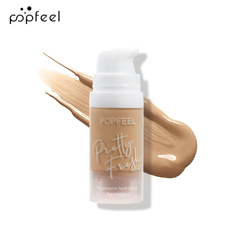 Base Líquida POPFEEL, 1 Unidade – Produto de Maquiagem para o Rosto de Longa Duração – Base Hidratante e Corretivo.