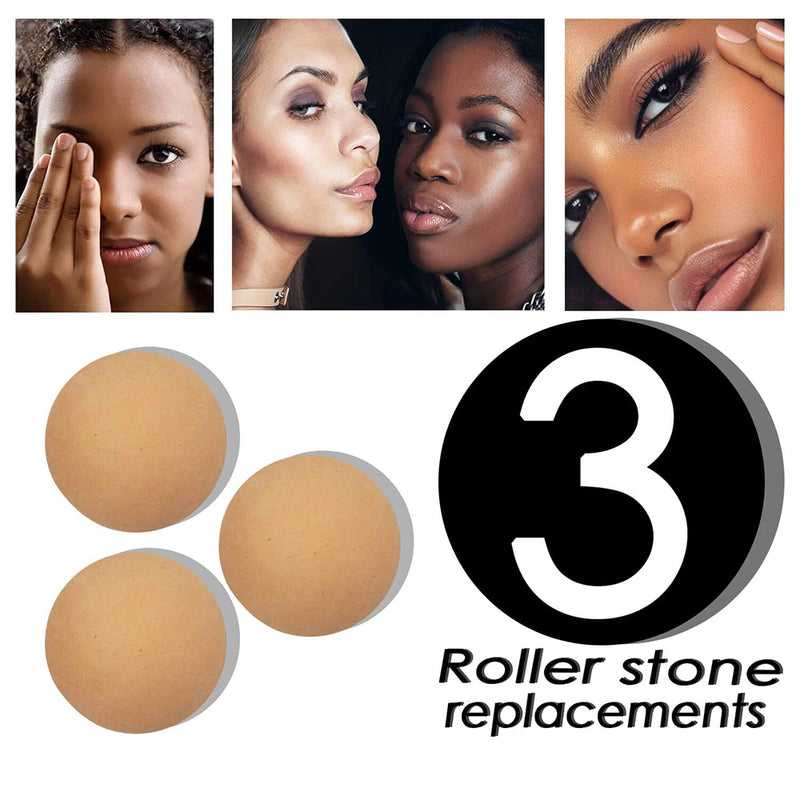 Rolo Absorvente de Óleo para o Rosto, Pedra Volcânica Natural, Massageador Facial com Rolamento.