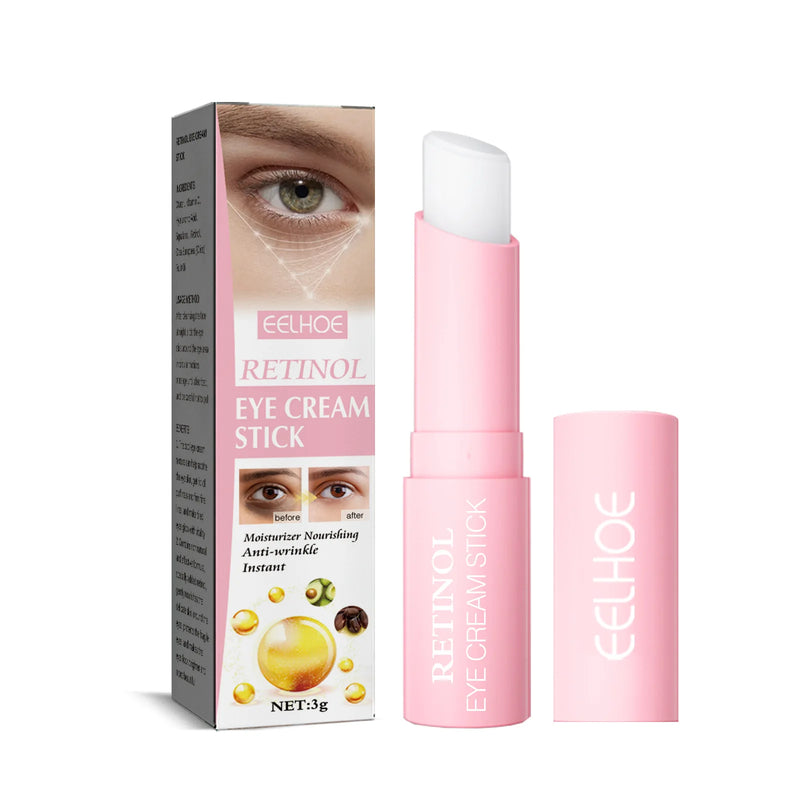 Creme para os Olhos EELHOE com Retinol para Lifting Facial, Bálsamo Hidratante em Bastão, Anti-rugas, Anti-inchaço, Remove Olheiras e Bolsas nos Olhos.