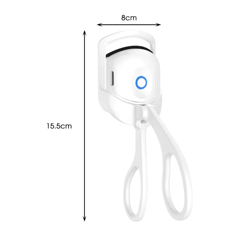 Curvador de Cílios Elétrico Aquecido Controle de Temperatura Recarregável Durável para Curvar e Modelar Sem Danificar Cílios Longos.