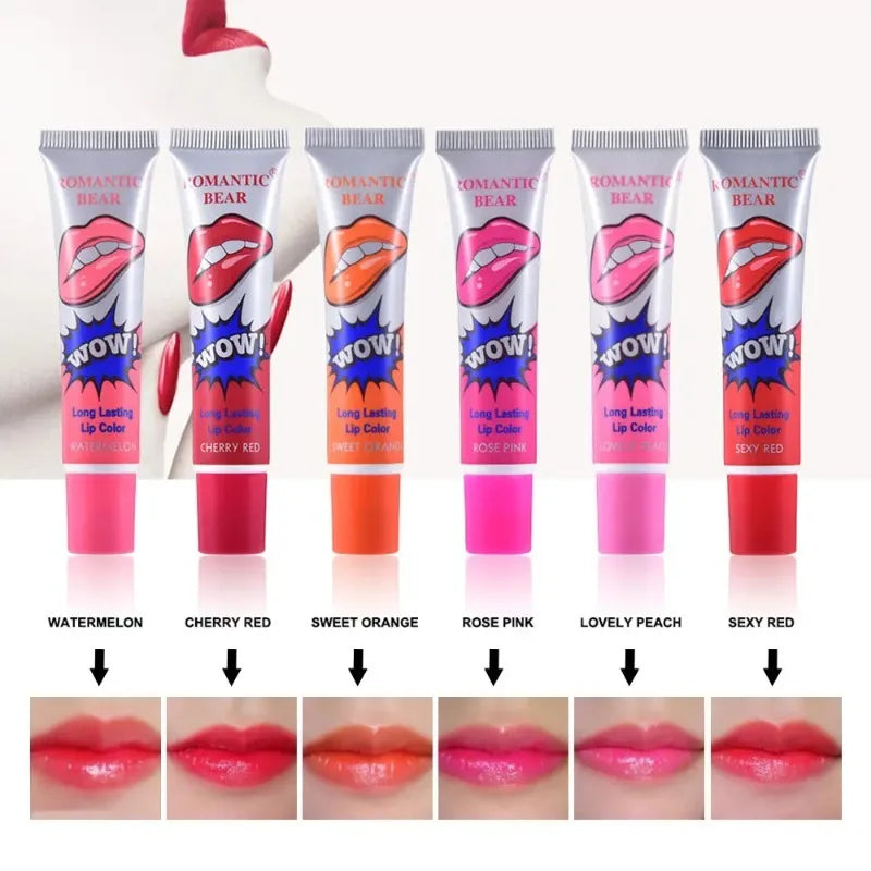 Batom Líquido de Maquiagem, Gloss Labial à Prova d'Água, Longa Duração.