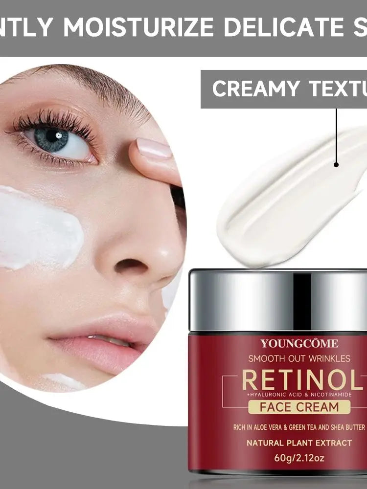 Creme Firmador com Retinol – Lifting e Reparação – Hidratação e Nutrição – Iluminação da Pele – Creme Facial Anti-idade para Cuidados com o Rosto.