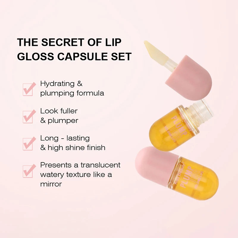 Óleo Lip Plumper de Longa Duração, Intensificador de Volume Instantâneo, Sérum Labial, Colágeno para Lábios.