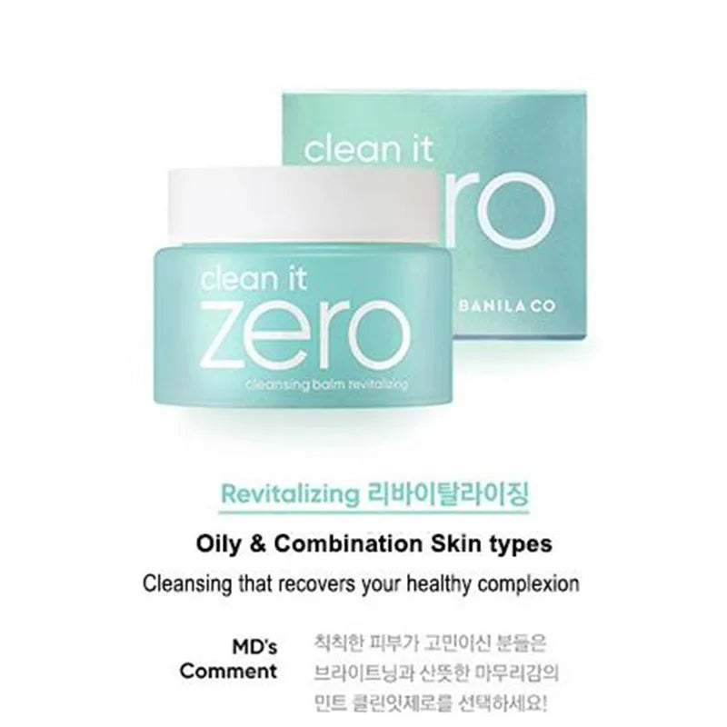 BANILA CO Clean It Zero Cleansing Balm 25ml/100ml - Demaquilante para Remover Maquiagem dos Olhos, Lábios e Rosto - Tudo em Um - Cosméticos Coreanos.