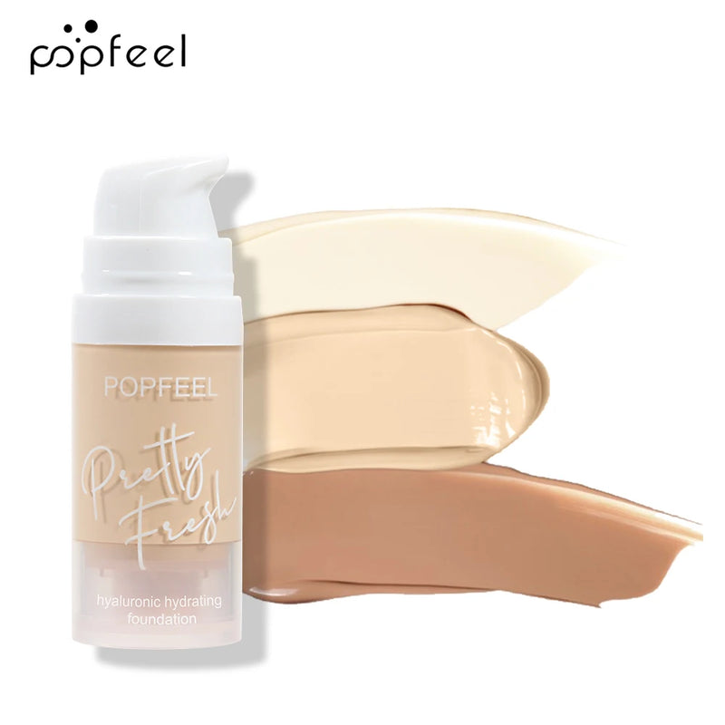 Base Líquida POPFEEL, 1 Unidade – Produto de Maquiagem para o Rosto de Longa Duração – Base Hidratante e Corretivo.