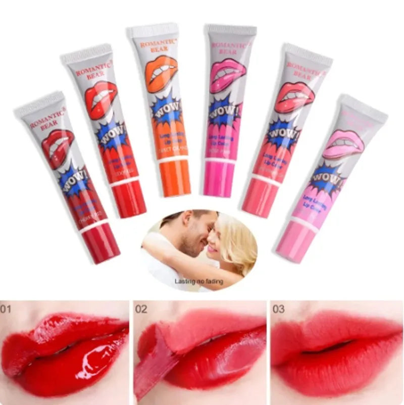 Batom Líquido de Maquiagem, Gloss Labial à Prova d'Água, Longa Duração.