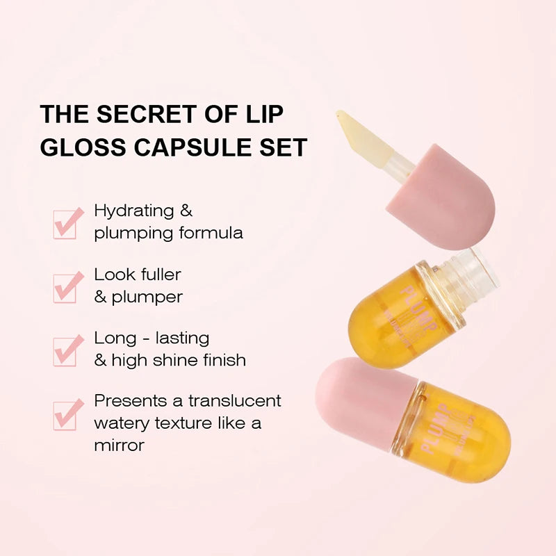 Óleo Lip Plumper de Longa Duração, Intensificador de Volume Instantâneo, Sérum Labial, Colágeno para Lábios.