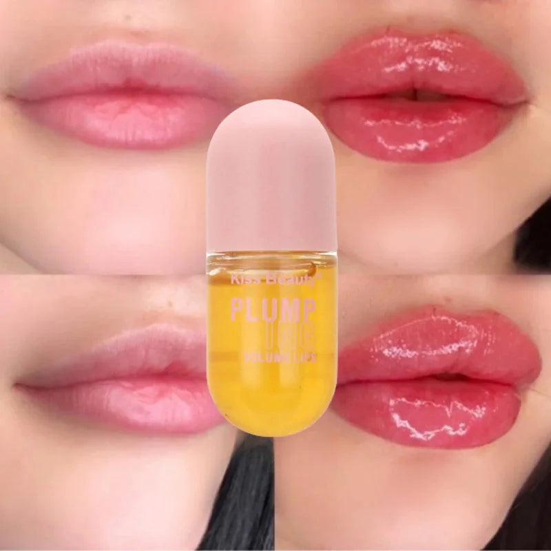 Óleo Lip Plumper de Longa Duração, Intensificador de Volume Instantâneo, Sérum Labial, Colágeno para Lábios.