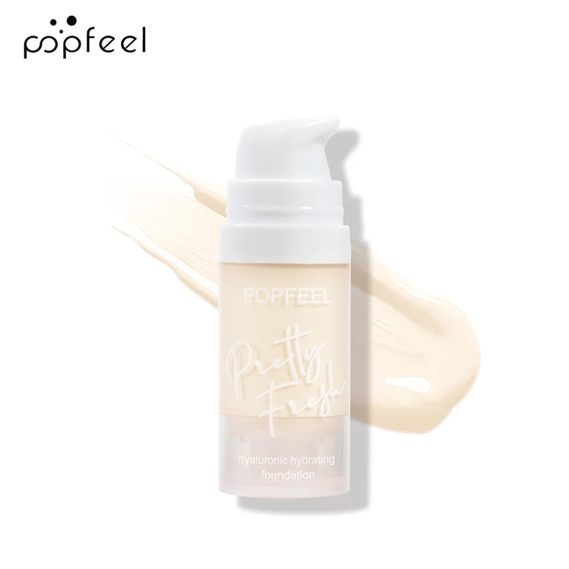 Base Líquida POPFEEL, 1 Unidade – Produto de Maquiagem para o Rosto de Longa Duração – Base Hidratante e Corretivo.